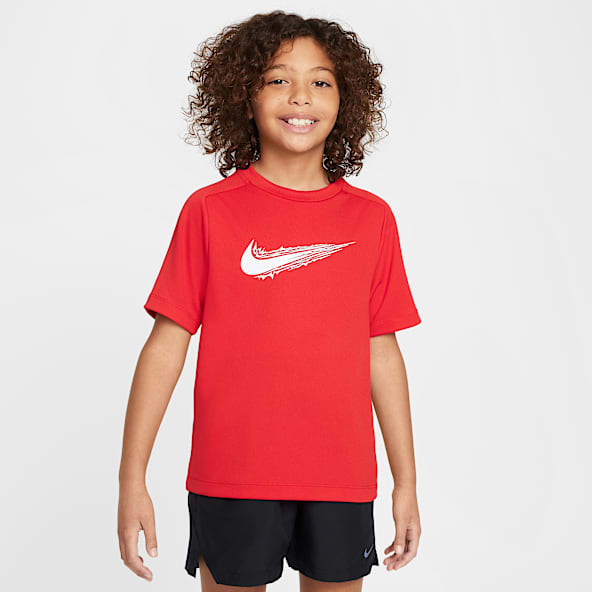 Red Tops and T-Shirts. Nike.com